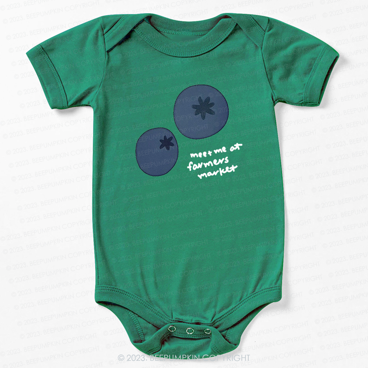 Blueberry Puff Farmers Market Fruit Bodysuit For Baby