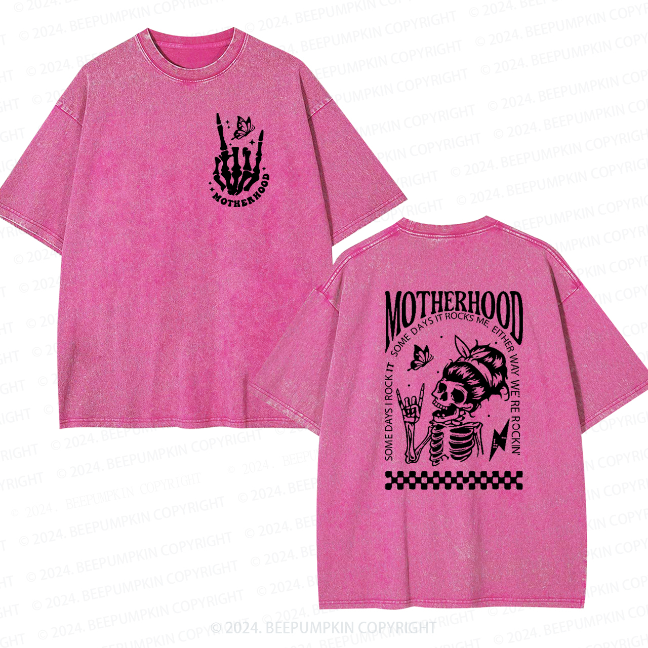 Motherhood Sometimes I Rock It Mama Washed T-Shirts 