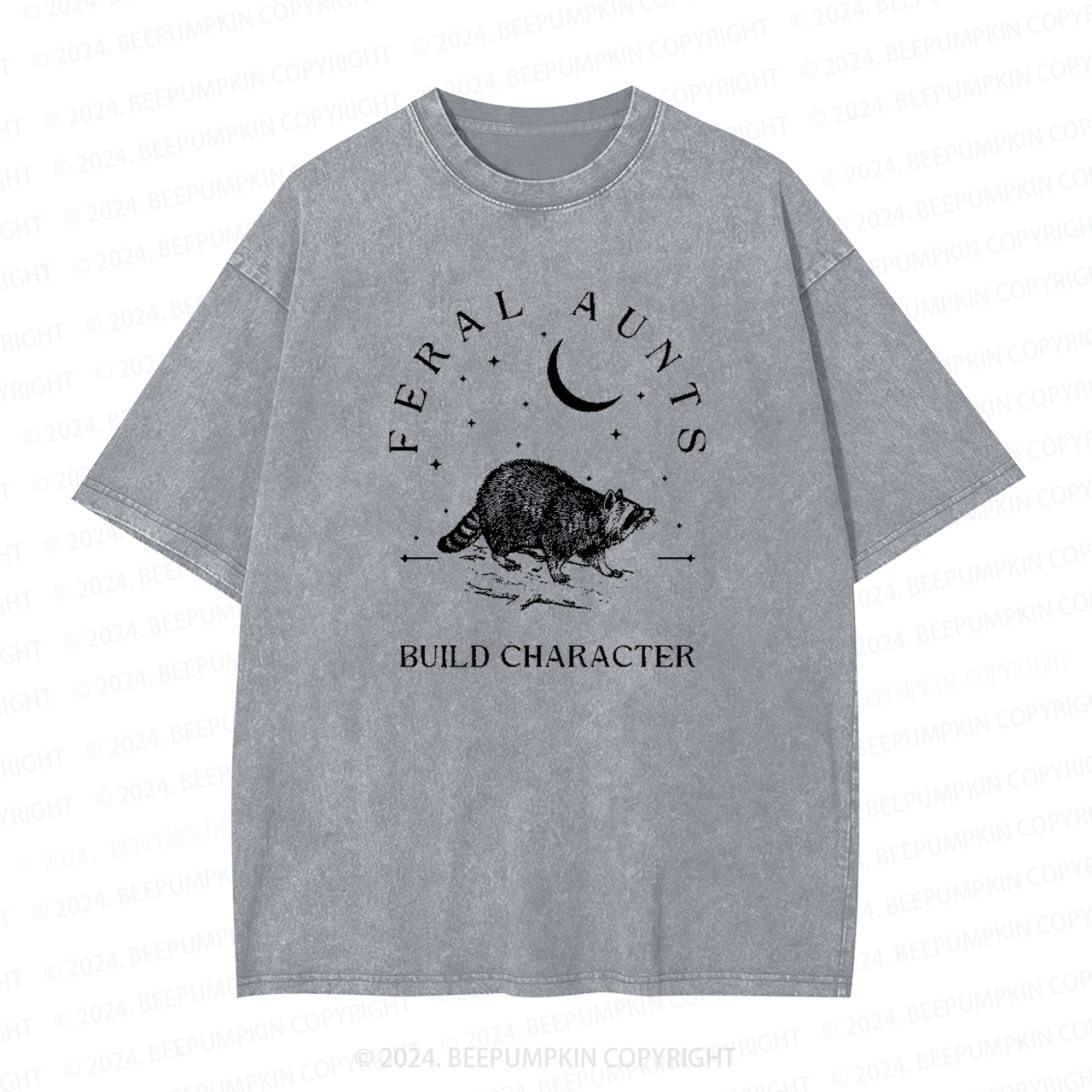 Feral Aunts Build Character Aunt Washed Tees