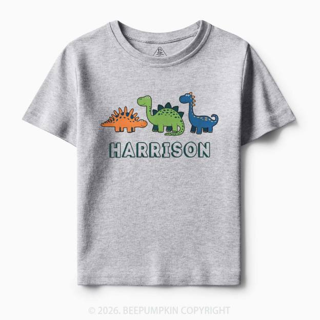 Personalized Cute Dinosaur Name Toddler&Kid's Tees