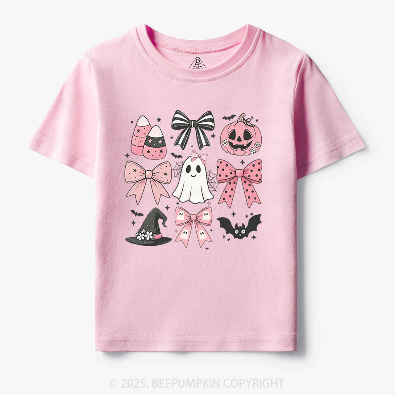  Pink Bow Coquette Halloween Toddler&Kid's Tees Beepumpkin