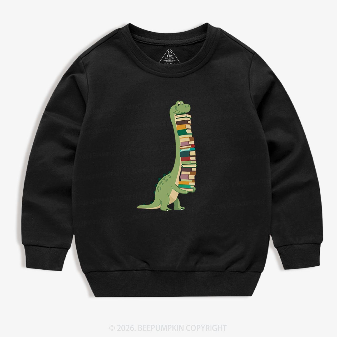 Cute Dinosaur Book Lover Kid's Sweatshirt