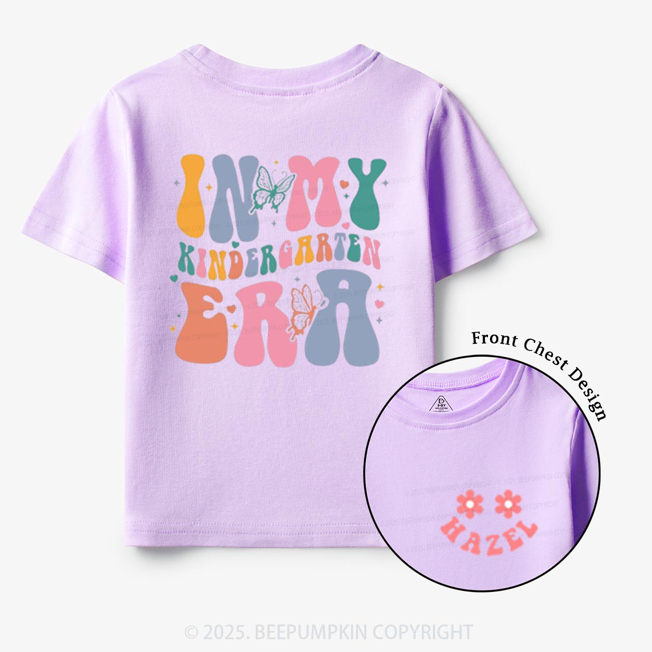 Personalized Colorful Kinder Toddler&Kid's Tees Beepumpkin