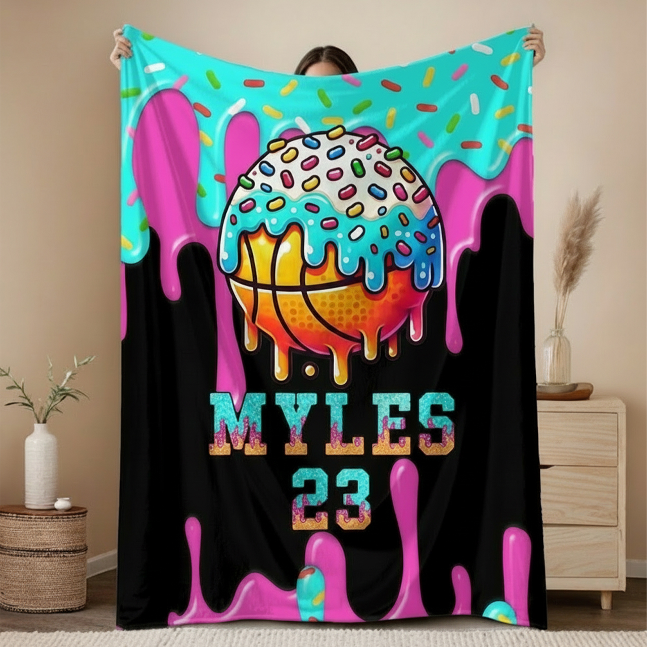 Personalized Baseball Drip Blanket