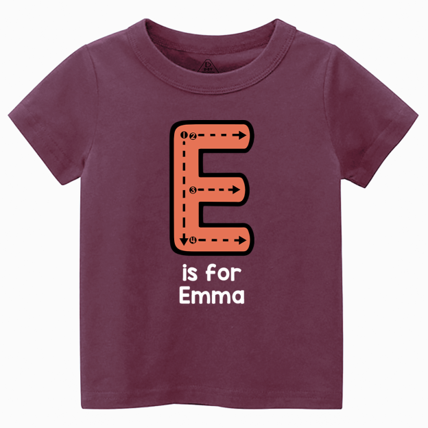 Personalized N Is For Name Tracing Alphabet Kids Shirts