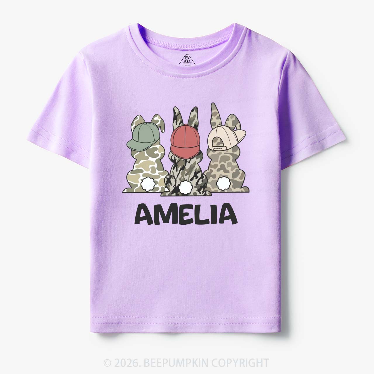 Personalized Camo Easter Bunny Toddler&Kid's Tees