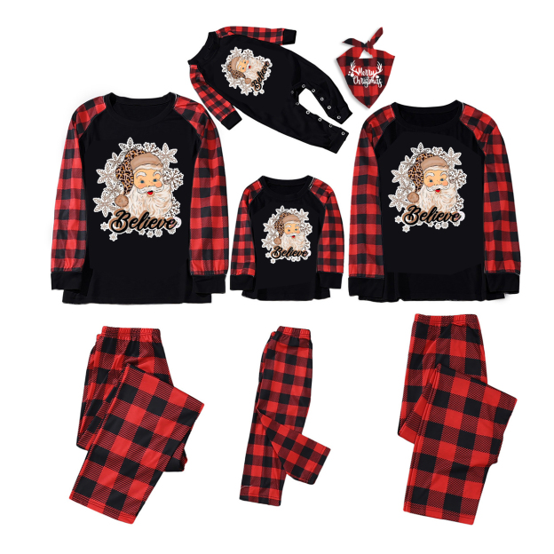 Believe Santa Christmas Family Matching Pajamas