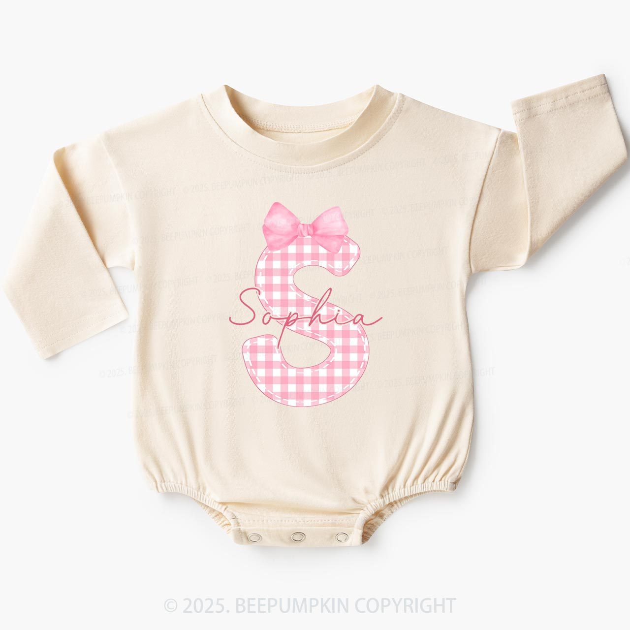 Personalized Name Baby Bubble Romper Beepumpkin