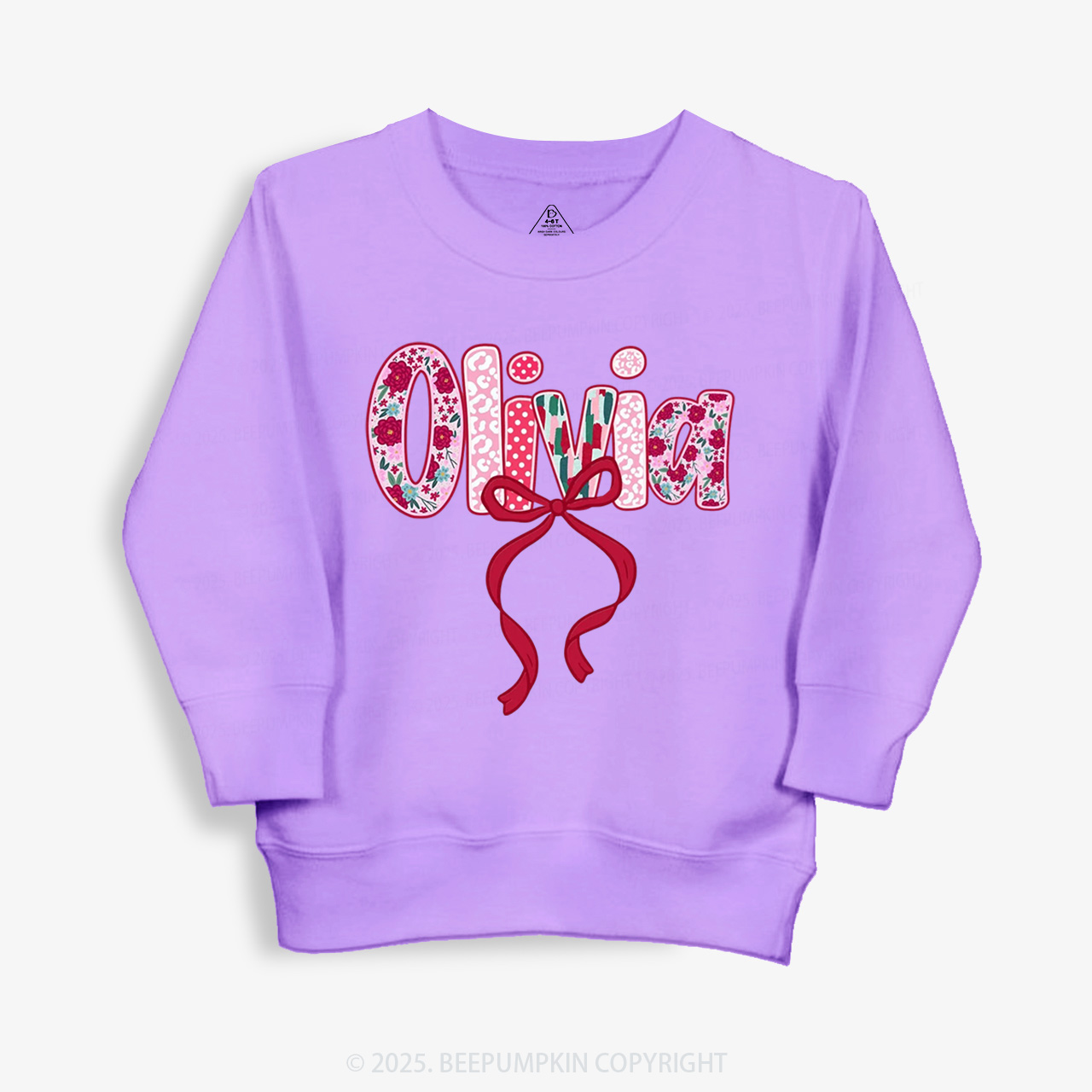 Personalized Floral Letter Kid's Sweatshirt
