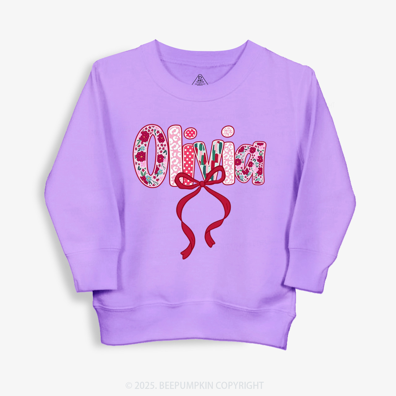 Personalized Floral Letter Kid's Sweatshirt
