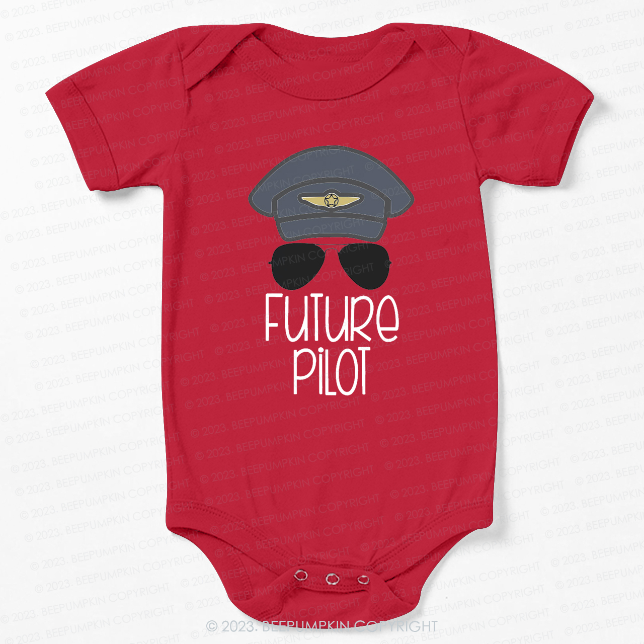 Future Pilot Sunglasses Bodysuit For Baby