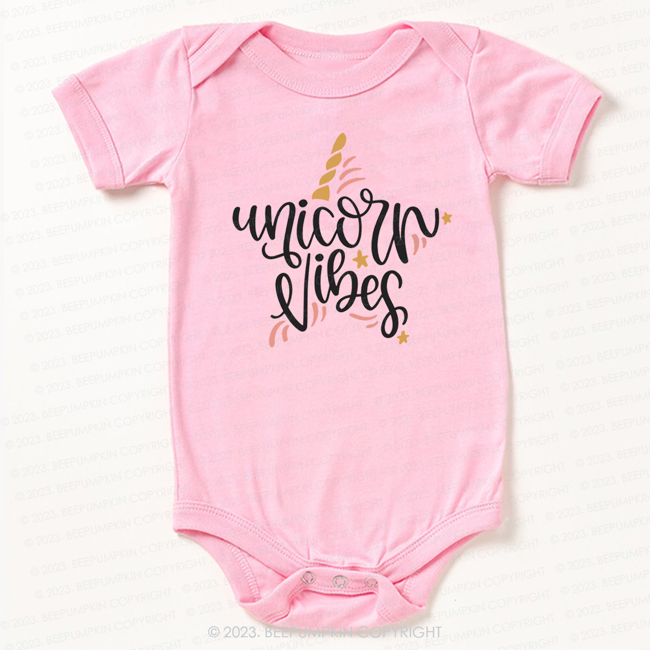 Unicorn Vibes Birthday Party Bodysuit For Baby