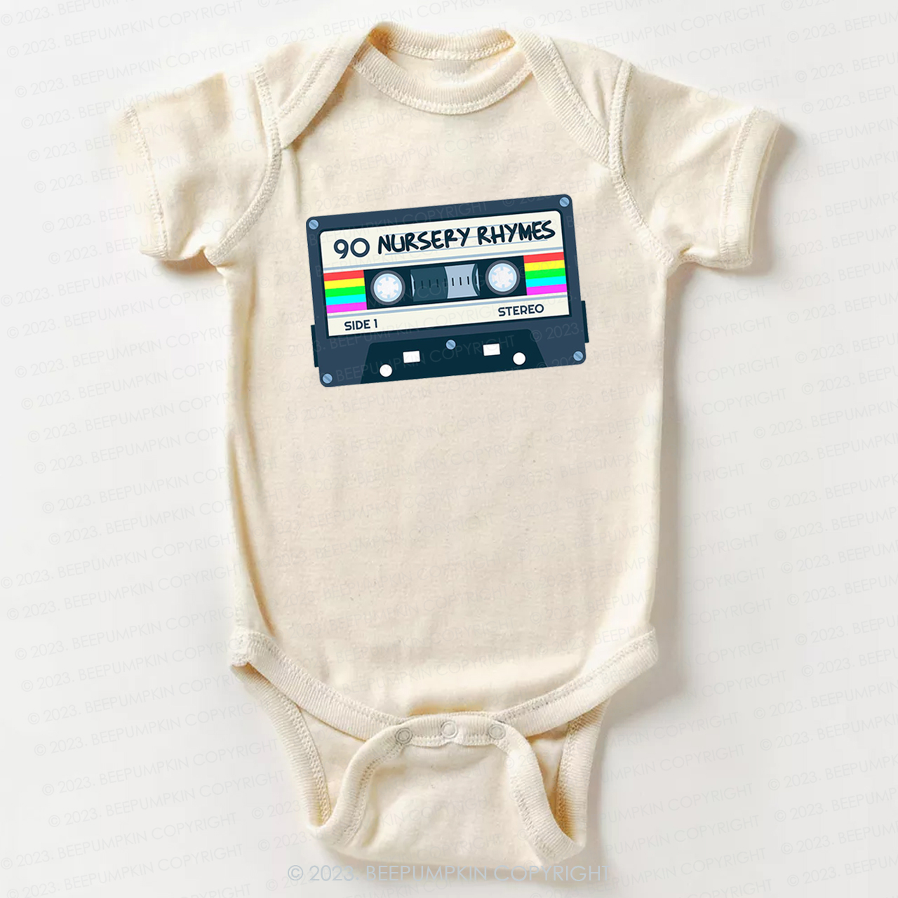Nursery Rhymes Natural Mixtape Bodysuit For Baby