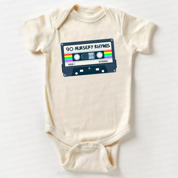 Nursery Rhymes Natural Mixtape Bodysuit For Baby