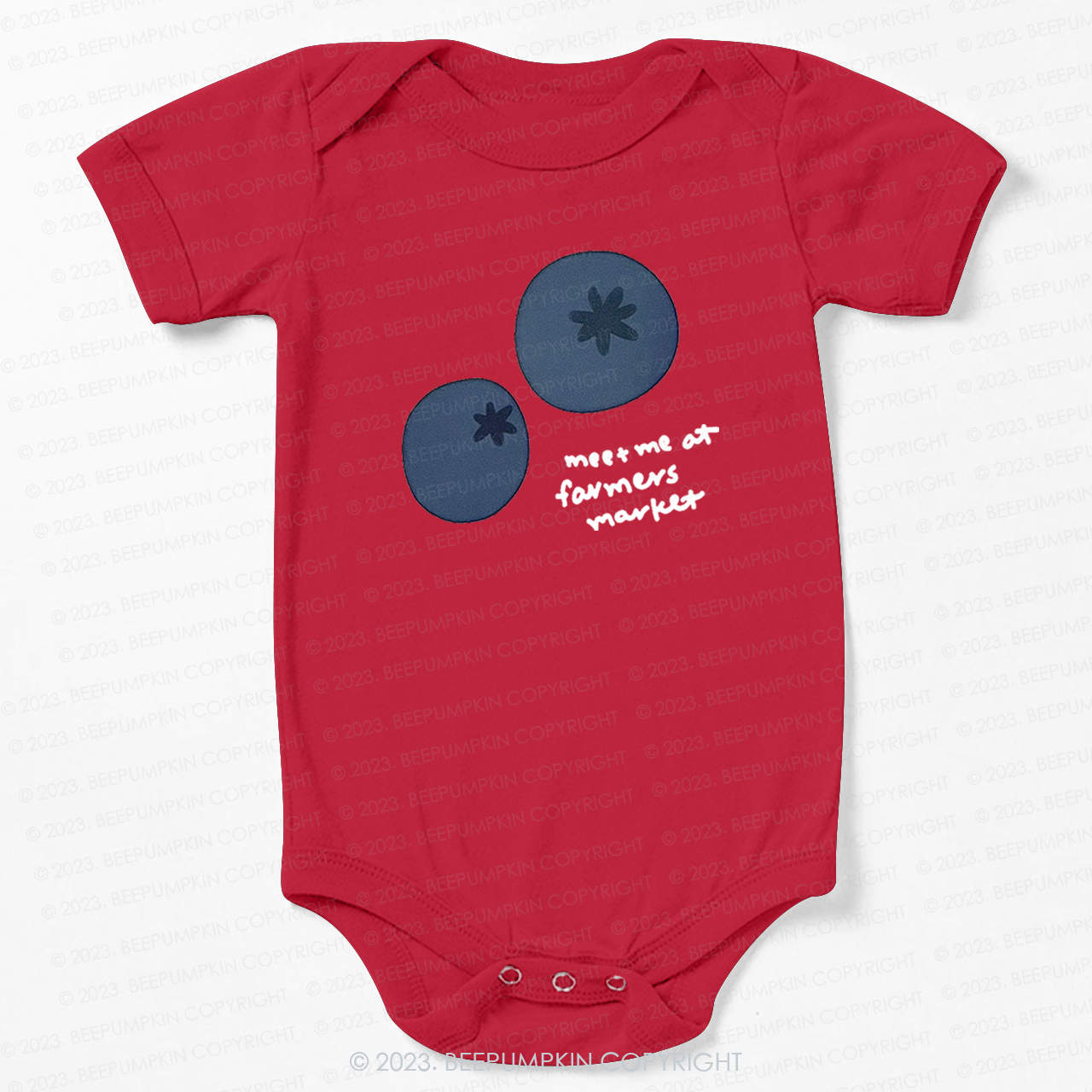 Blueberry Puff Farmers Market Fruit Bodysuit For Baby