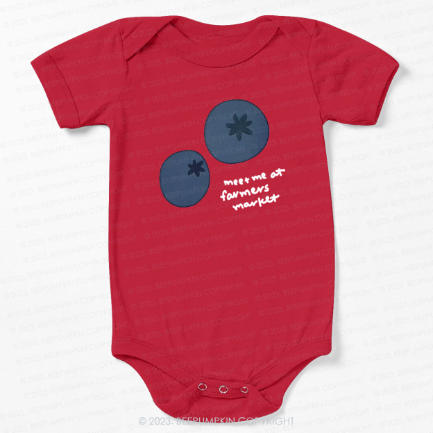 Blueberry Puff Farmers Market Fruit Bodysuit For Baby