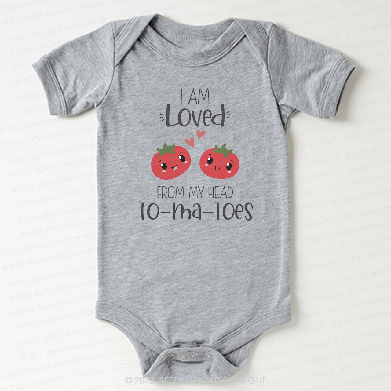 I Am Loved From My Head Tomatoes Bodysuit For Baby