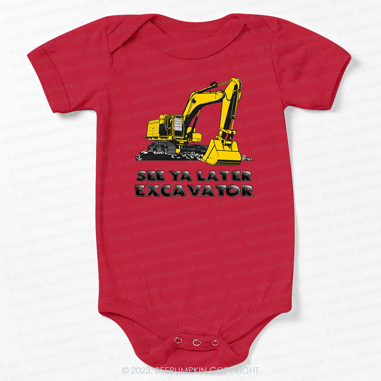 See Ya Later Excavator Bodysuit For Baby