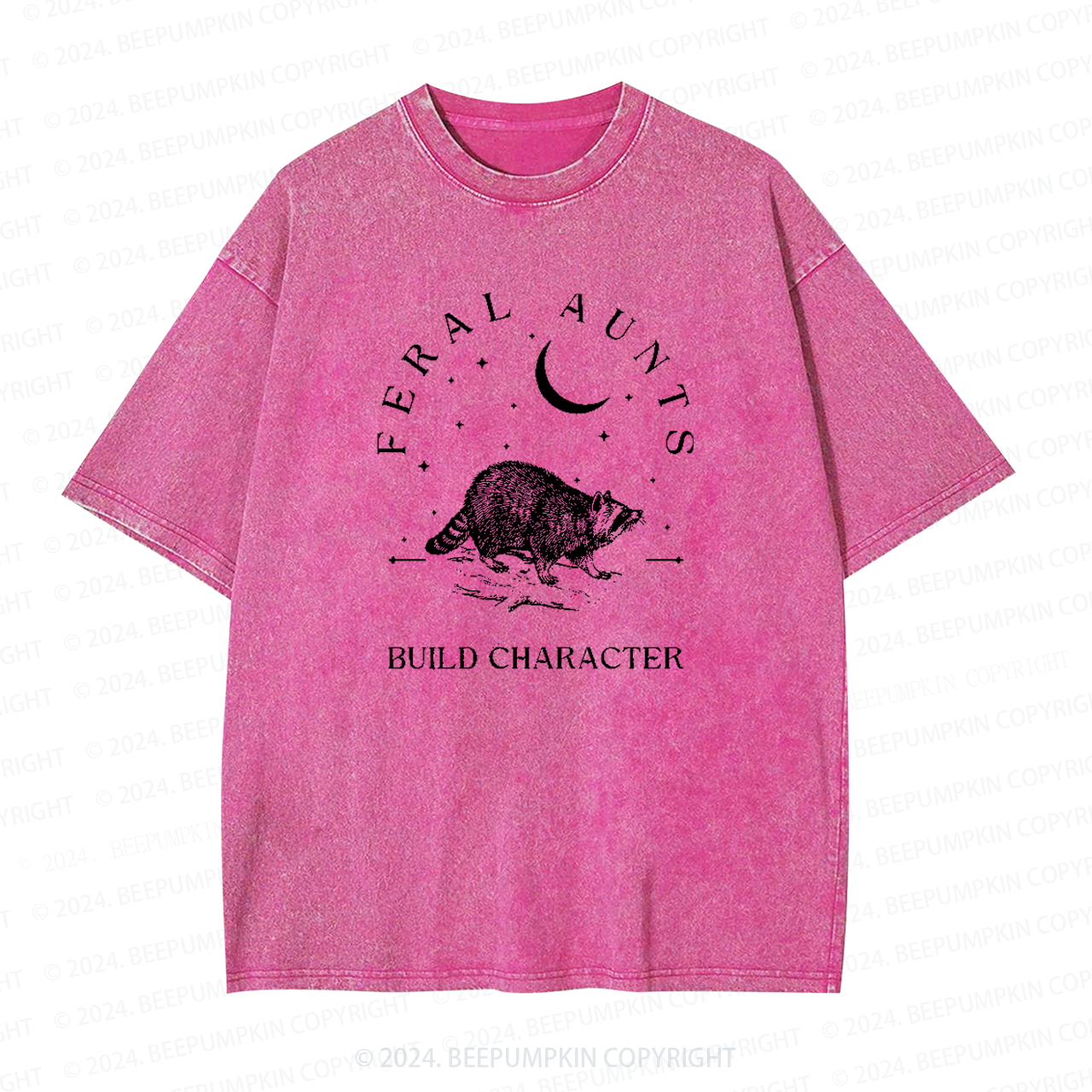 Feral Aunts Build Character Aunt Washed Tees