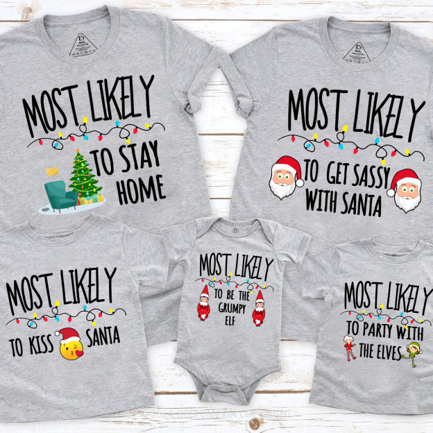 Dog Tank Most Likely To Funny Christmas Shirt For Family Beepumpkin