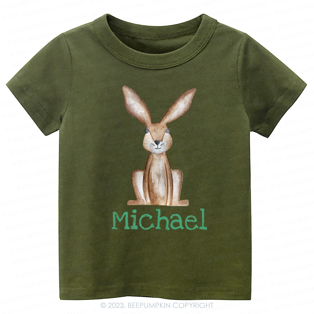 Personalized Easter Cute Bunny -Toddler Tees