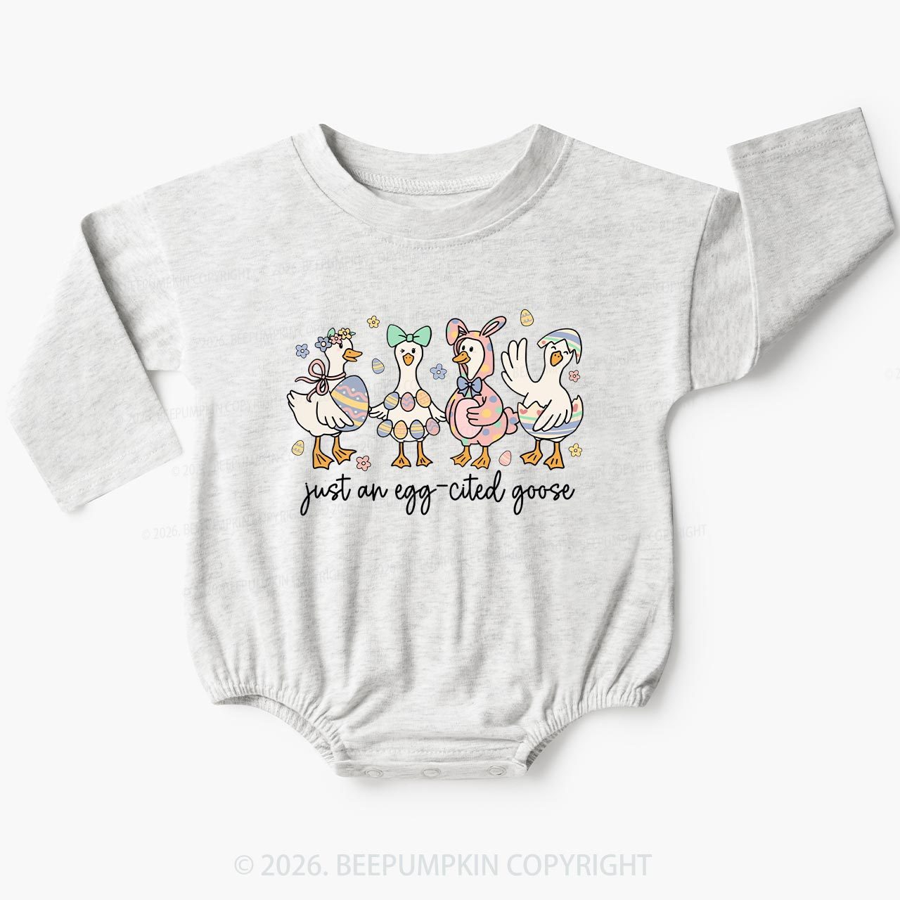 Just an Egg-cited Goose Happy Easter Baby Bubble Romper
