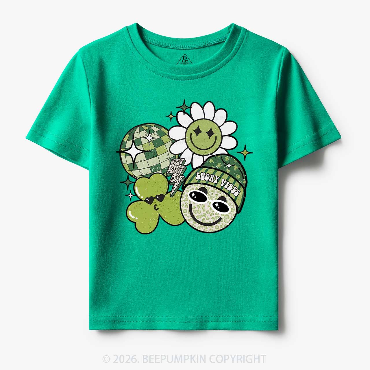 Disco Lucky Vibes Toddler&Kid's Tees Beepumpkin