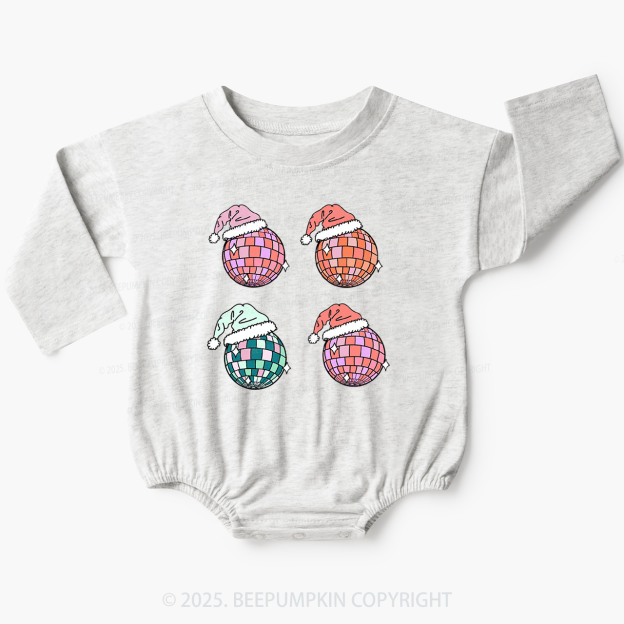 Santa’s Disco Ball Baby Bubble Romper Beepumpkin