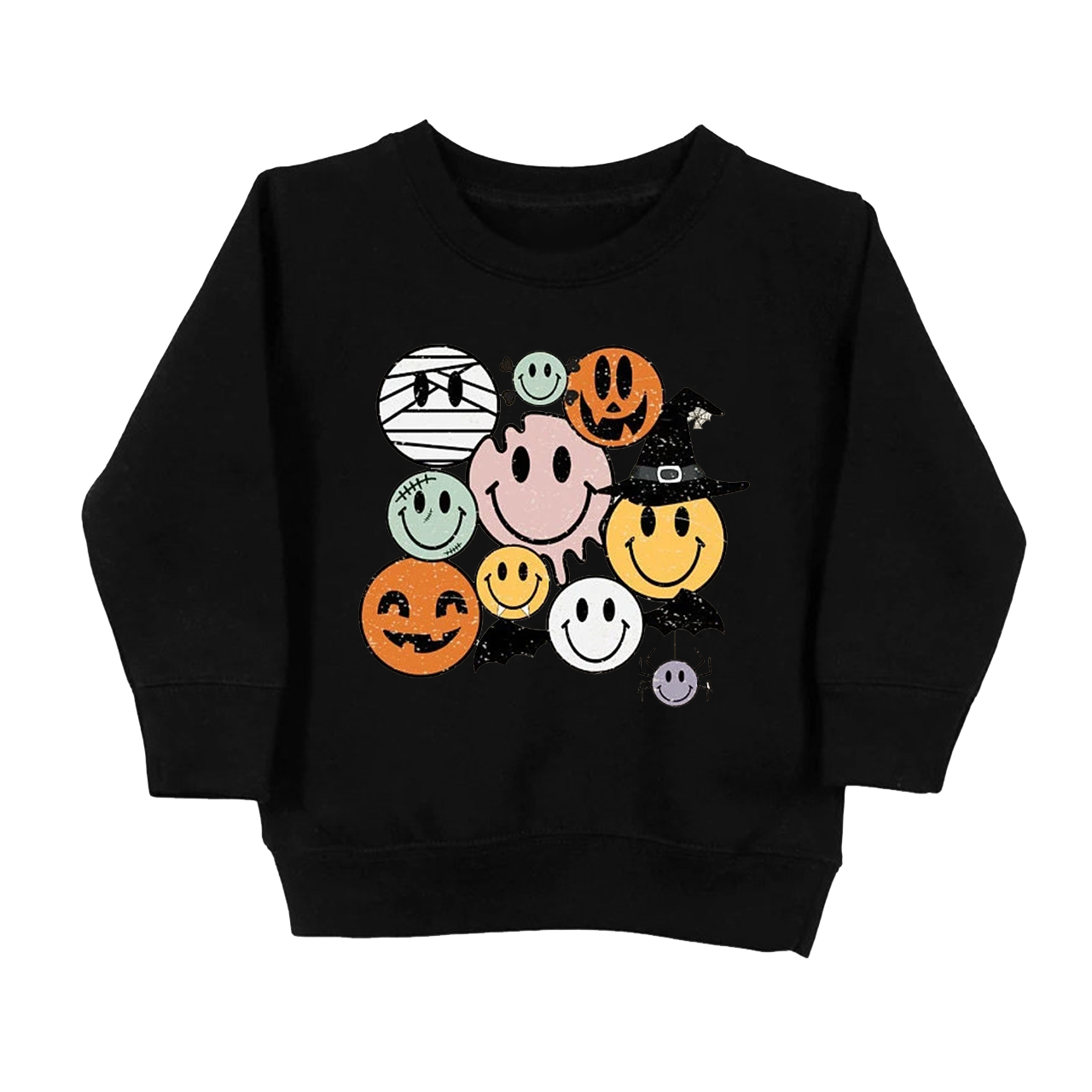 Retro Halloween Cute Ghost Natural Kids Sweatshirt