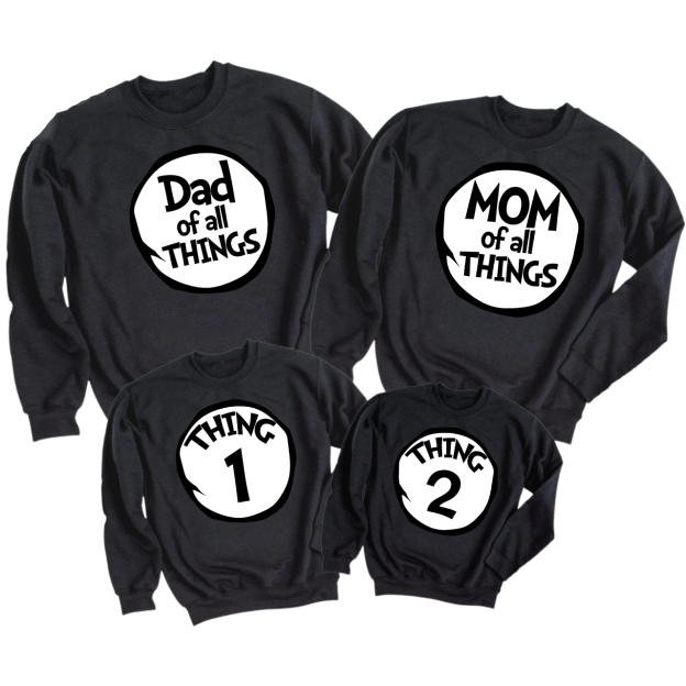 Mom Dad Of All Things Personalized Family Matching Sweatshirts