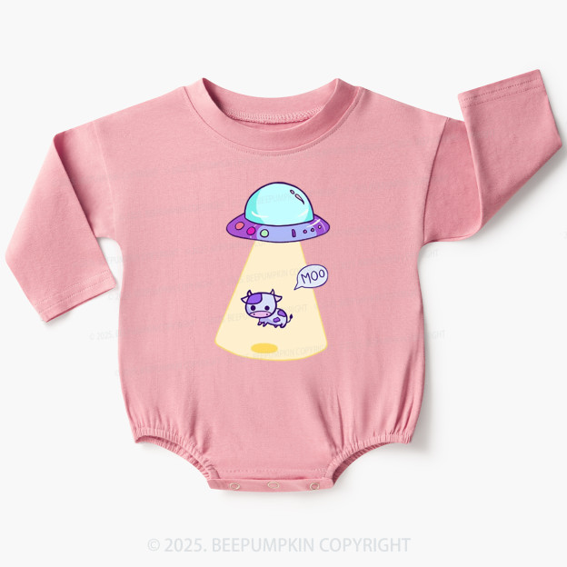 UFO Cow Baby Baby Bubble Romper Beepumpkin