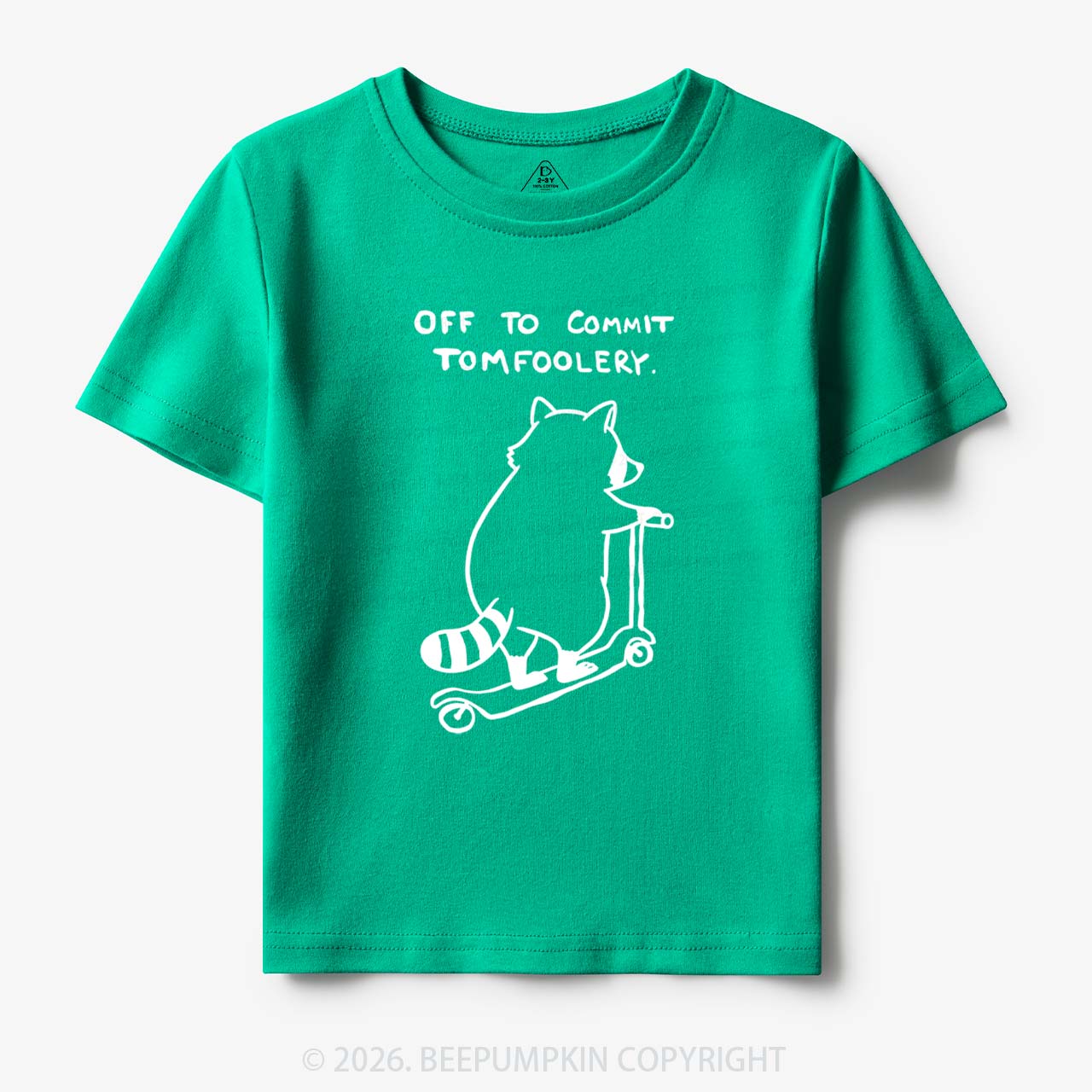 Off To Commit Tom Foolery Silly Raccoon Toddler&Kid's Tees