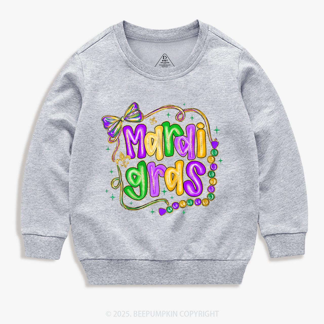 Brushstroke Mardi Gras Kid's Sweatshirt