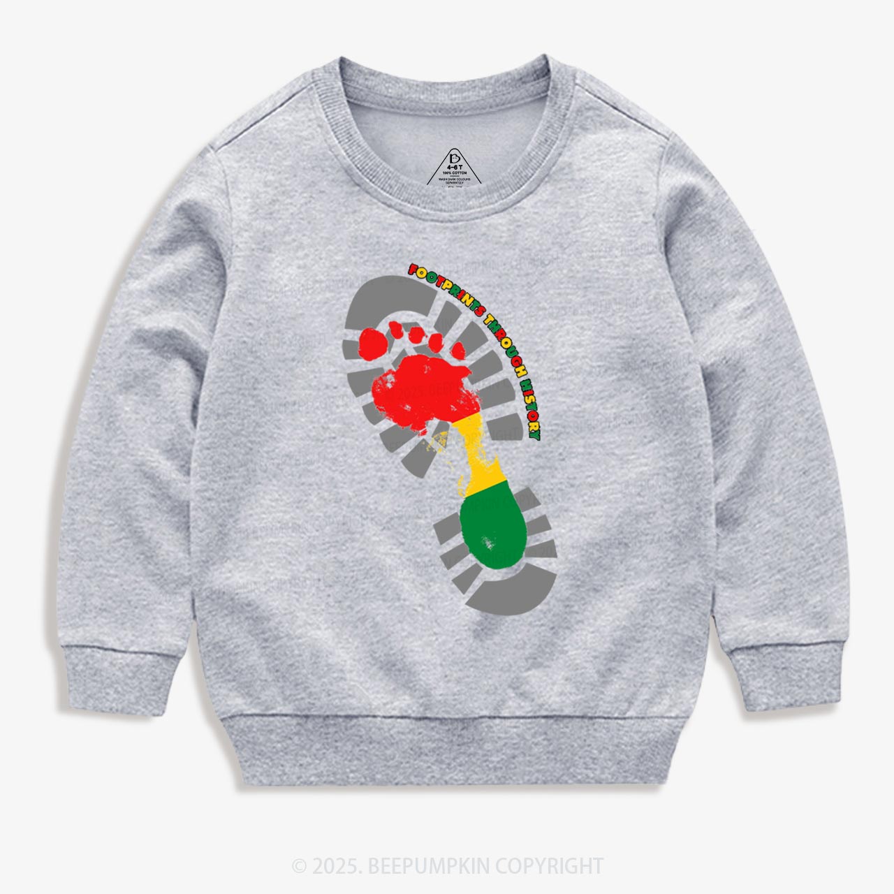 Black History Month Footprint Kid's Sweatshirt