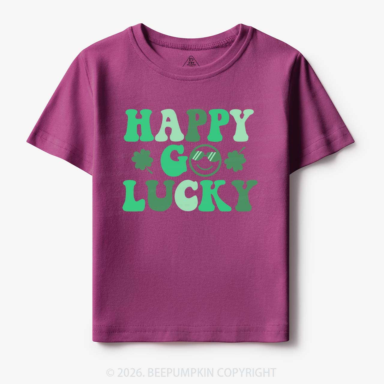 Leaf Happy Go Lucky St.Patricks Day Toddler&Kid's Tees Beepumpkin
