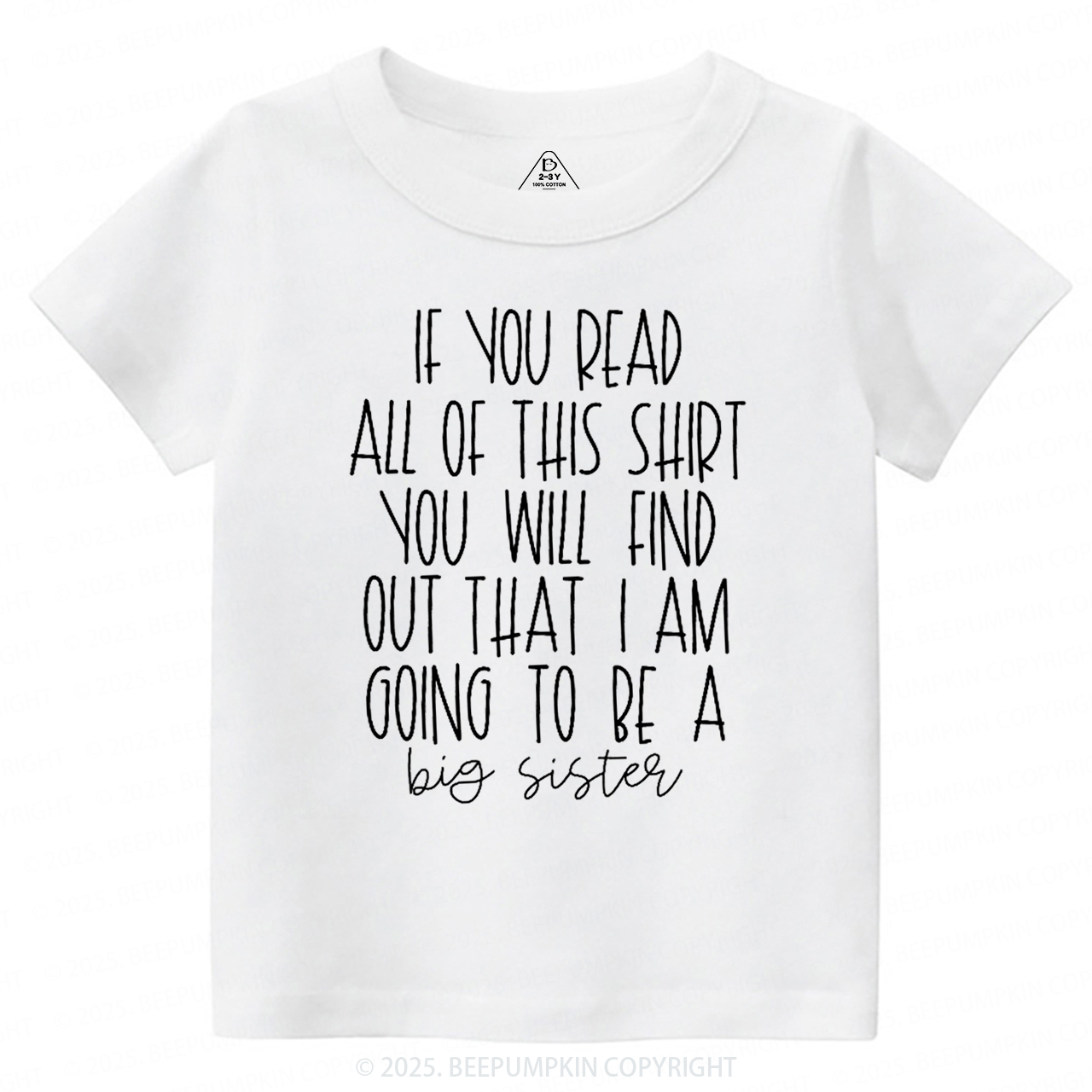 Big Sister Toddler&Kid's Tees Beepumpkin