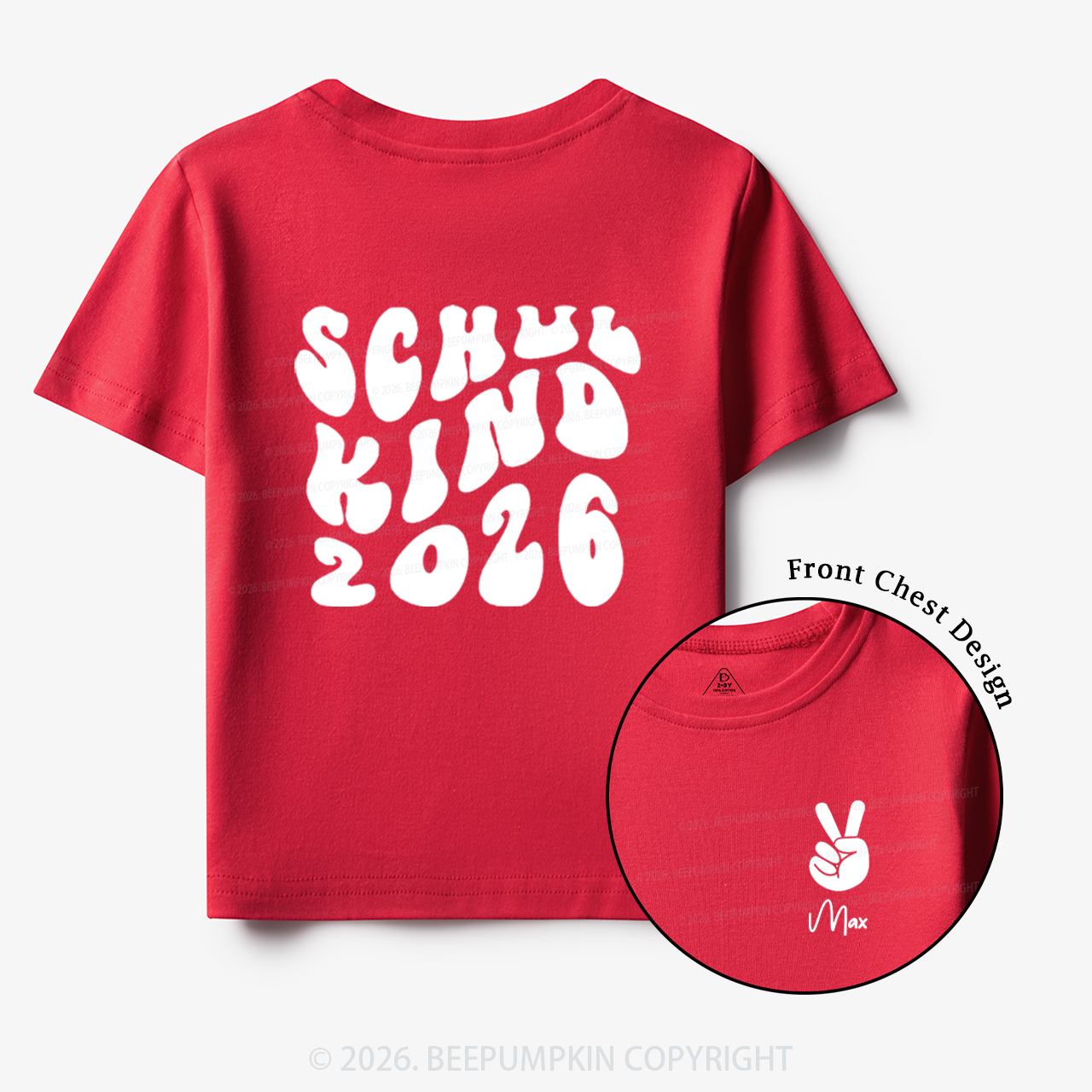 Personalized Schoolchild 2026 Back To School Gift Toddler&Kids Shirts