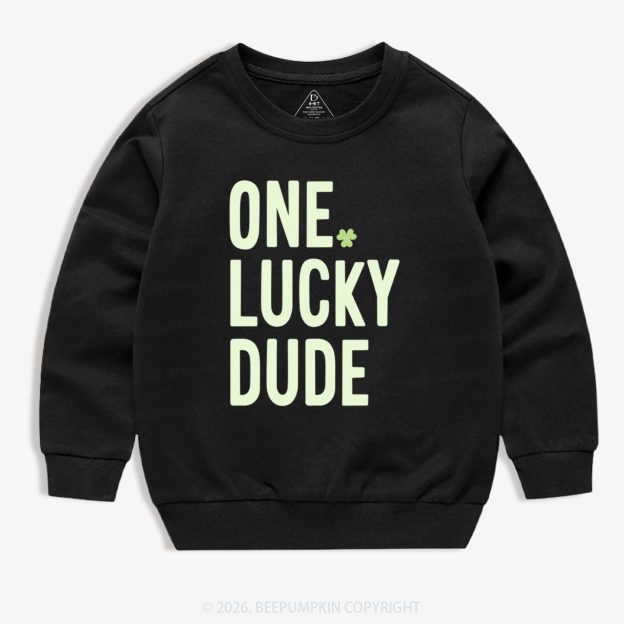 One Lucky Dude St. Patrick's Day Kid's Sweatshirt