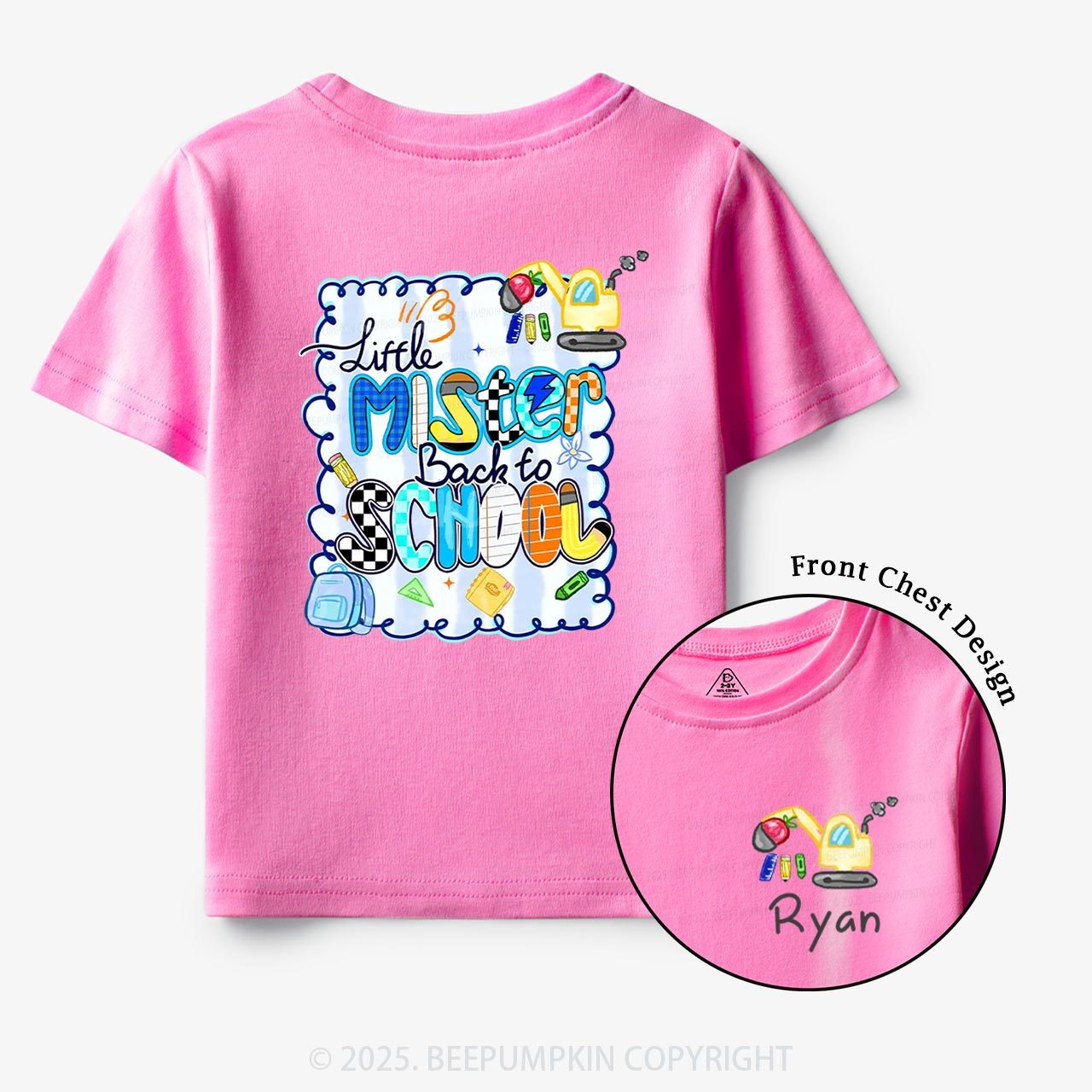 Personalized Little Mister School Toddler&Kid's Tees Beepumpkin