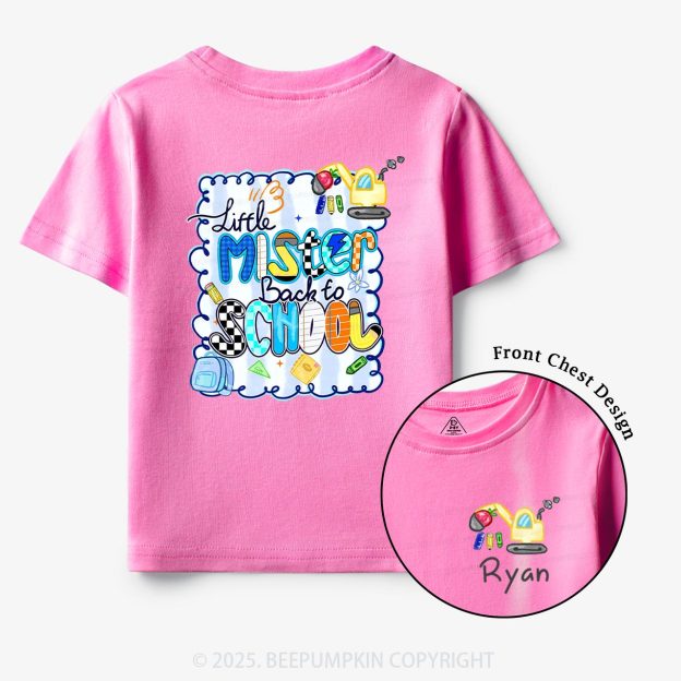 Personalized Little Mister School Toddler&Kid's Tees Beepumpkin