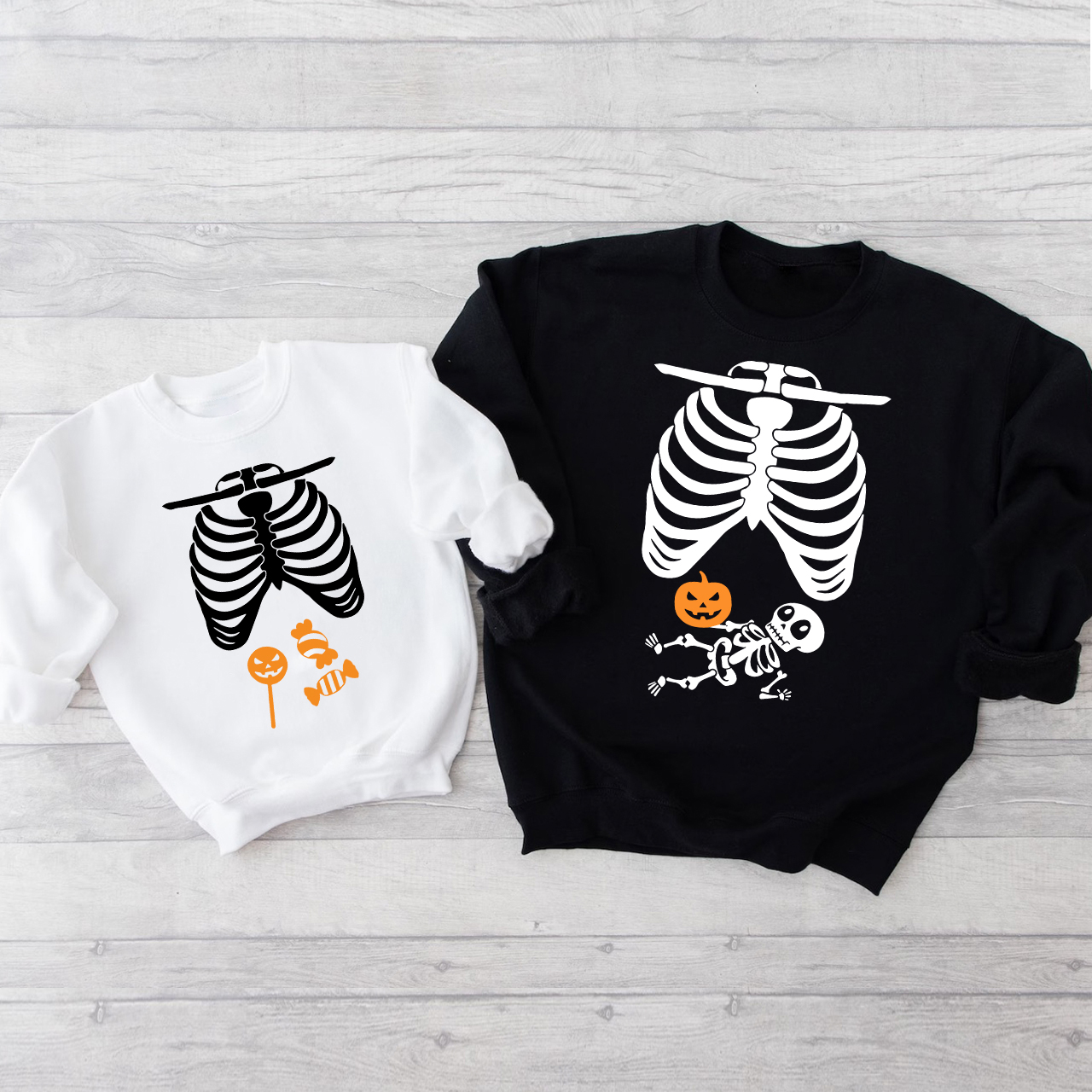 Halloween Skeleton Family Matching Sweatshirts