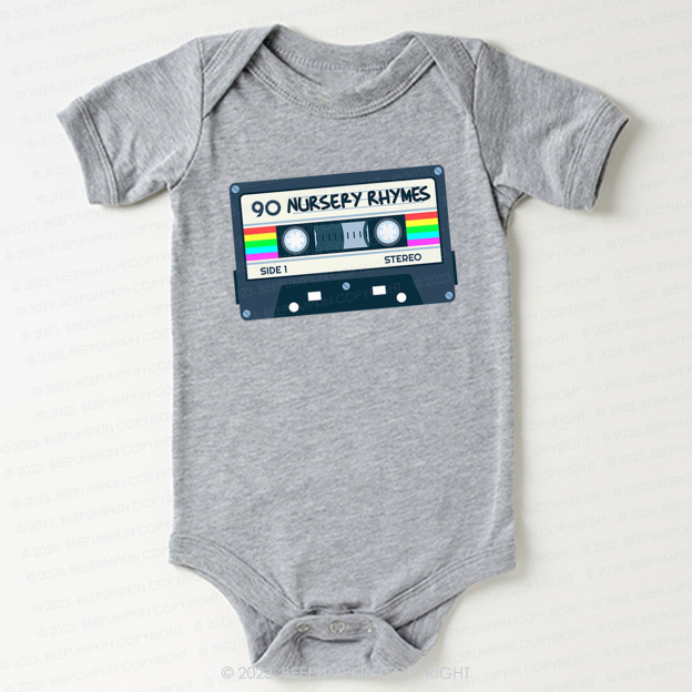 Nursery Rhymes Natural Mixtape Bodysuit For Baby