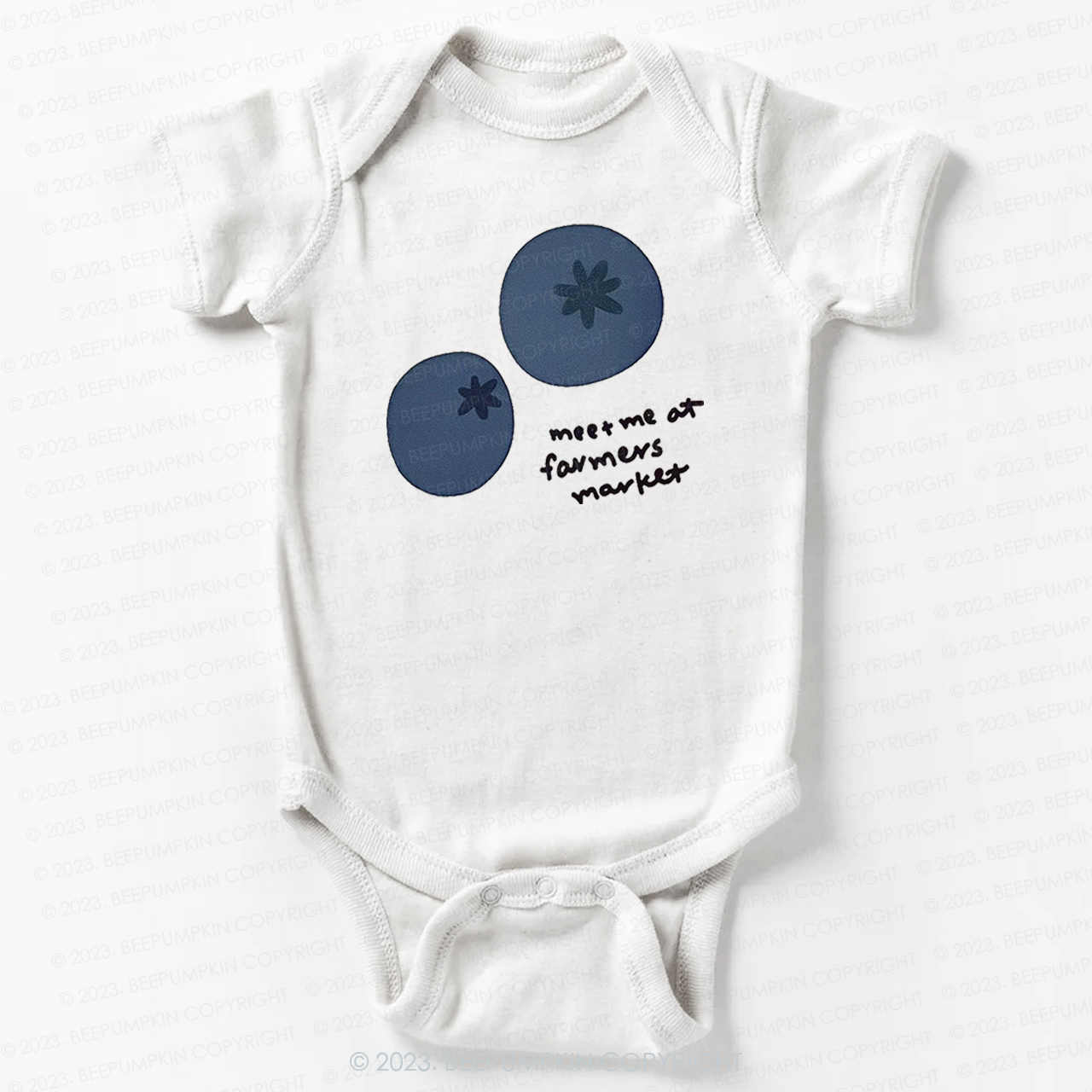 Blueberry Puff Farmers Market Fruit Bodysuit For Baby