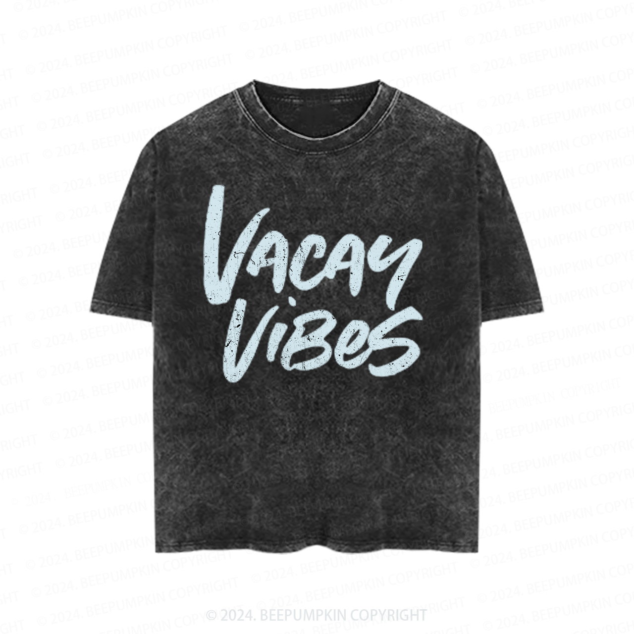 Vacay Vibes Neon Toddler&Kids Washed Tees         