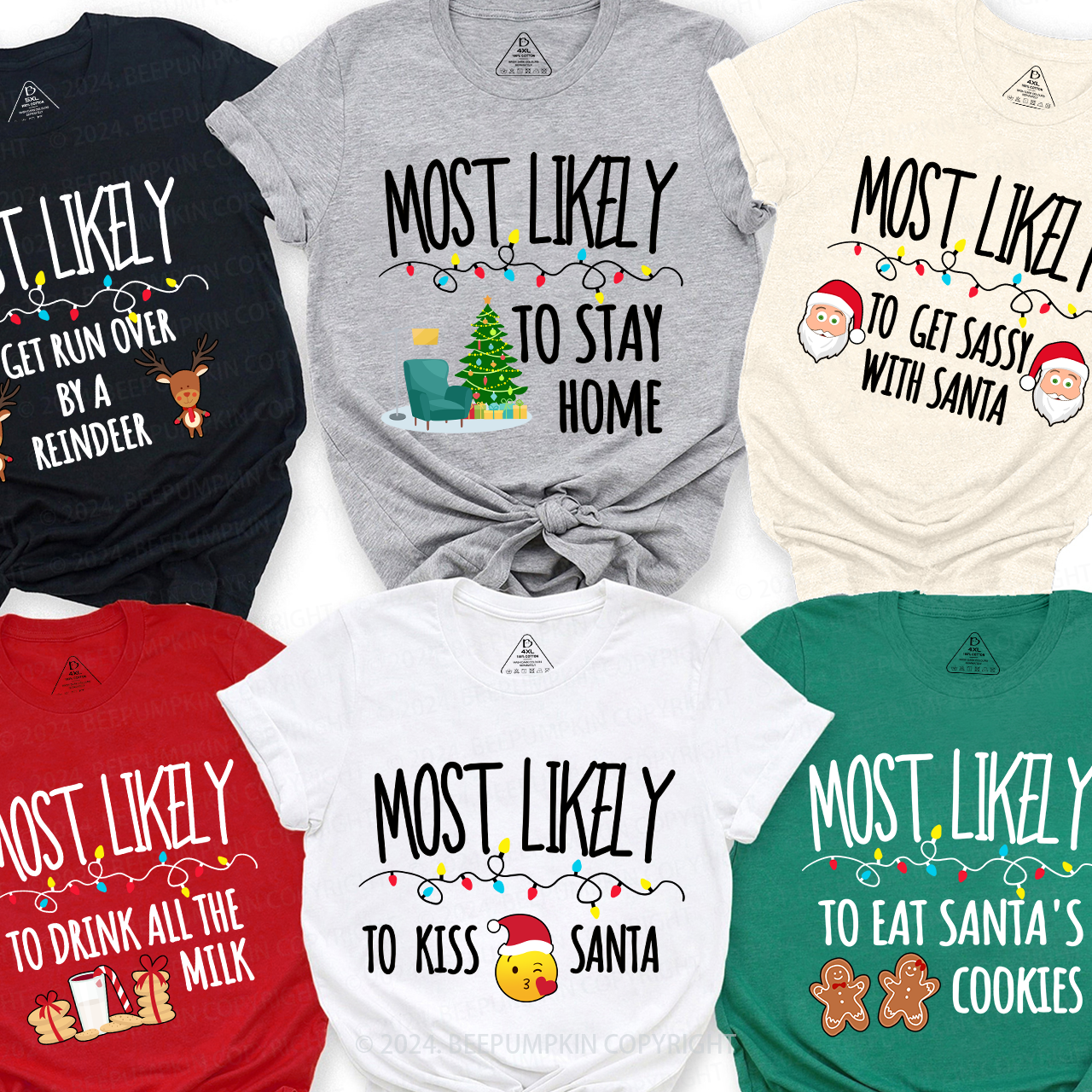 Dog Tank Most Likely To Funny Christmas Shirt For Family Beepumpkin