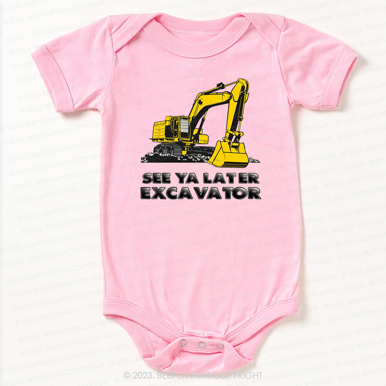 See Ya Later Excavator Bodysuit For Baby
