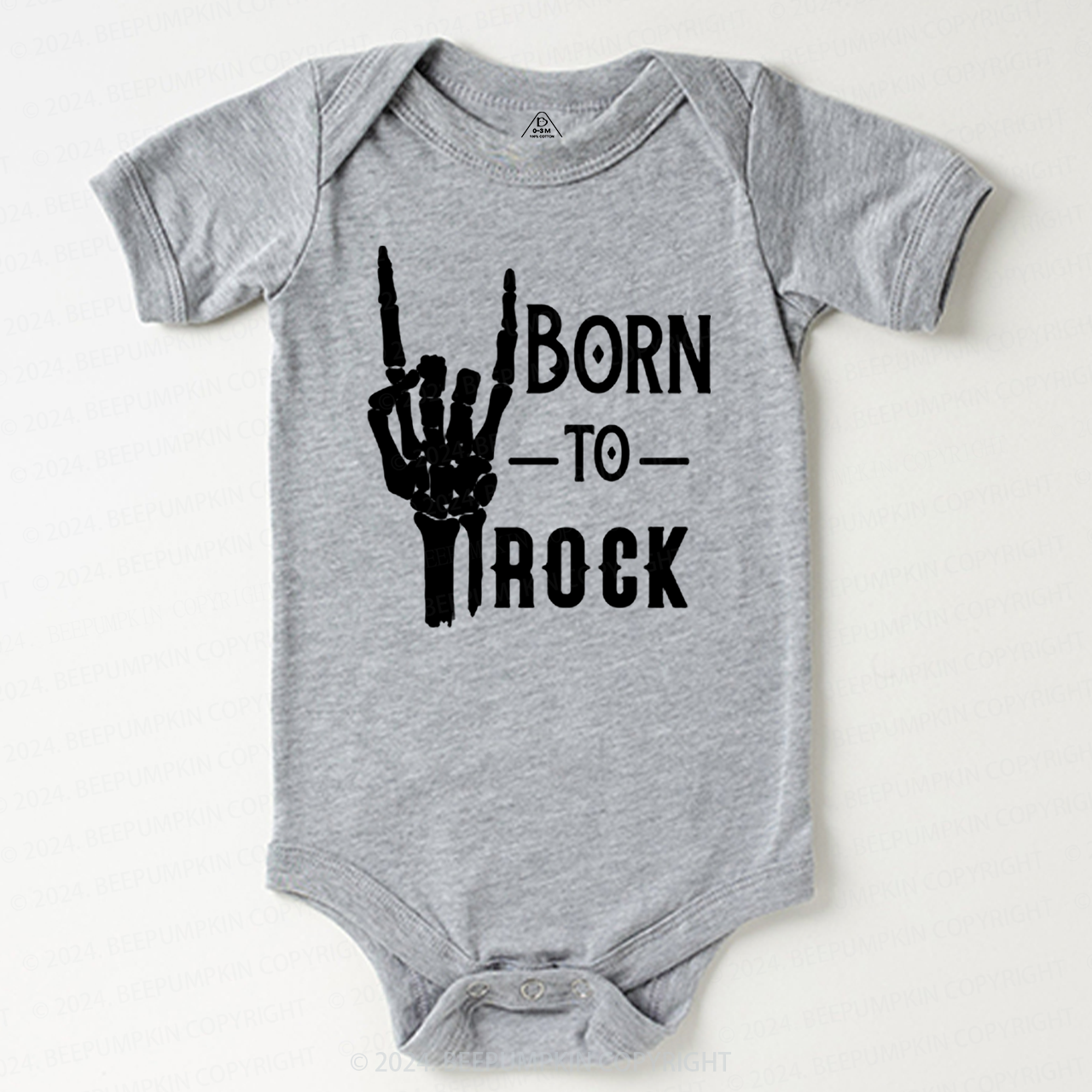 Born To Rock Halloween Music Baby Bodysuits 8
