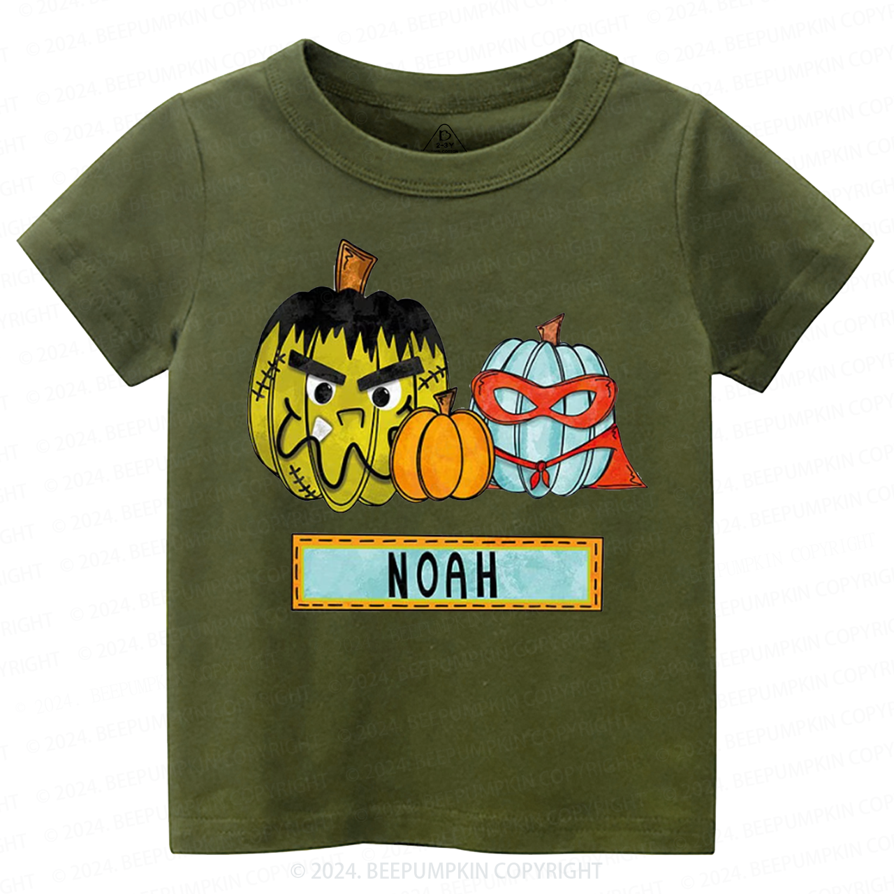 Personalized Cute Pumpkin Toddler&Kids Tees 