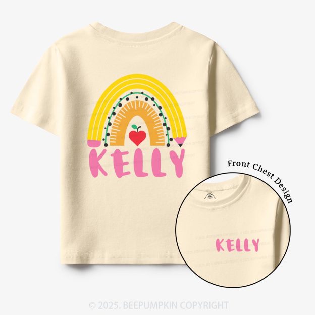 Personalized Pencil Rainbow Toddler&Kid's Tees Beepumpkin