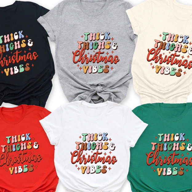 Thick Things Christmas Vibes Family Matching Shirt